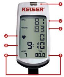 Keiser M3 Indoor Cycle Bike Console from manual