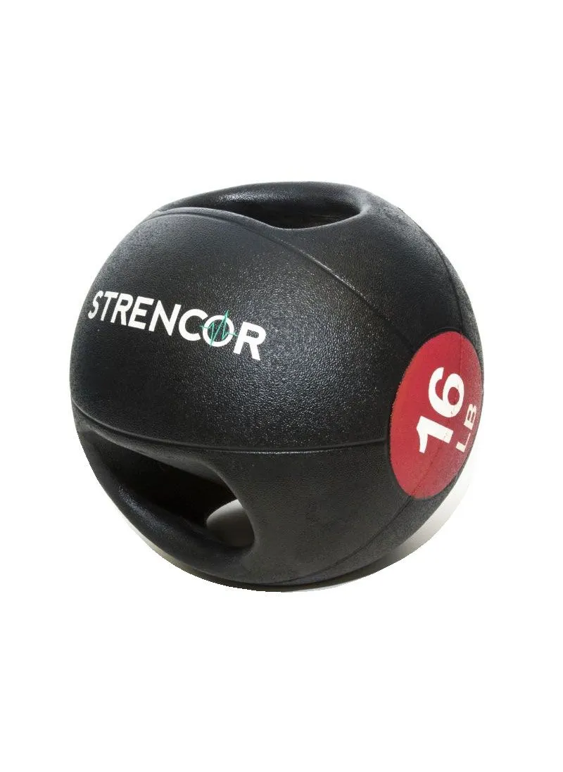 Strencor Dual Handle Rubber Medicine Ball | 16 lb Medicine Ball