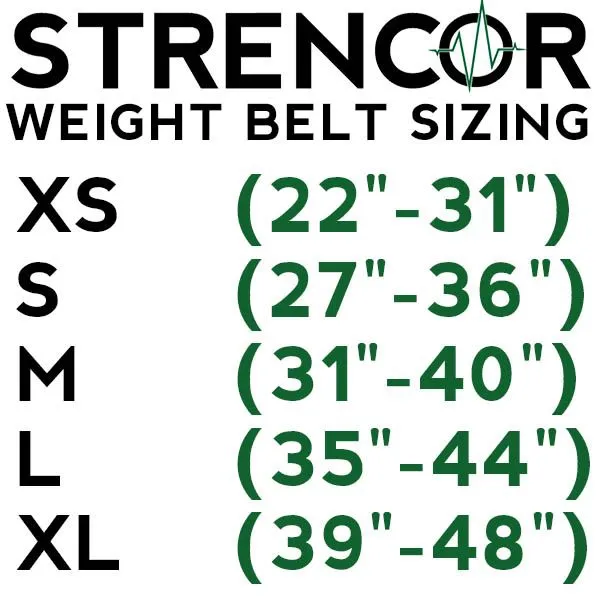 Strencor 6.5mm Lever Powerlifting Belt | Weight Belt Sizing