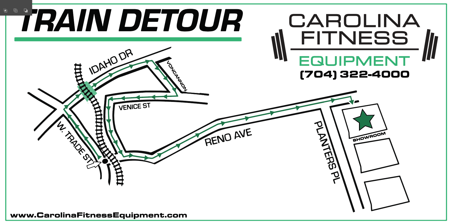 Train detour map